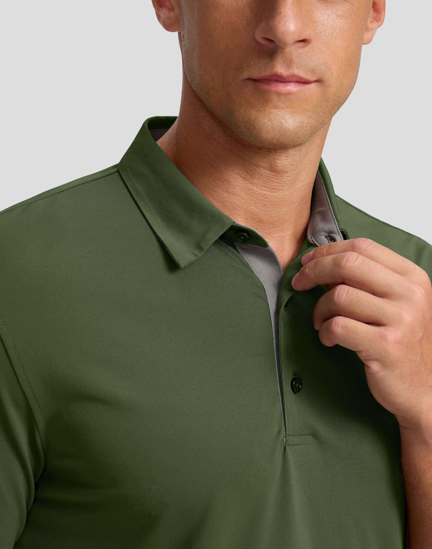Men's Golf Shirts Dry Fit Moisture Wicking Performance Short Sleeve Collared Polo Shirts for Casual Tennis Bussiness (Dark Green, M)