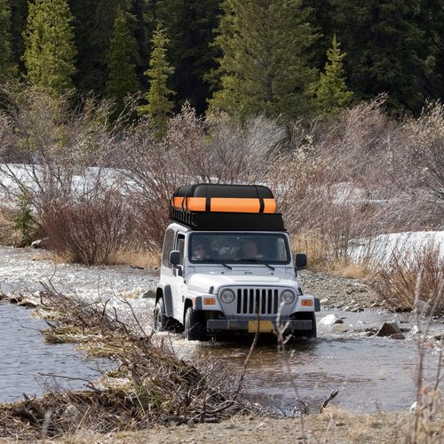 Fruyyzl 51"x36"x5" Roof Rack,Heavy Duty Rooftop Cargo Carrier,Roof Basket with Waterproof Bag,Elastic Net with Attachment Hooks,Ratchet Strap,Universal Roof Rack Fits for SUV Truck