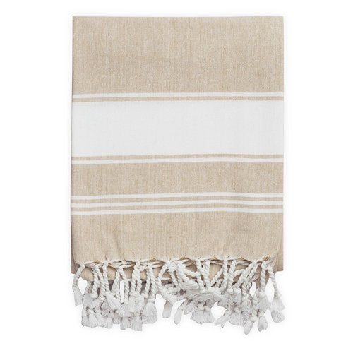 LANE LINEN Oversized Beach Towels, 2 Pack Turkish Towel Set for Adults, Lightweight, Quick Dry, Absorbent & Sand Proof, 39"x71" Pool Towels – Beige