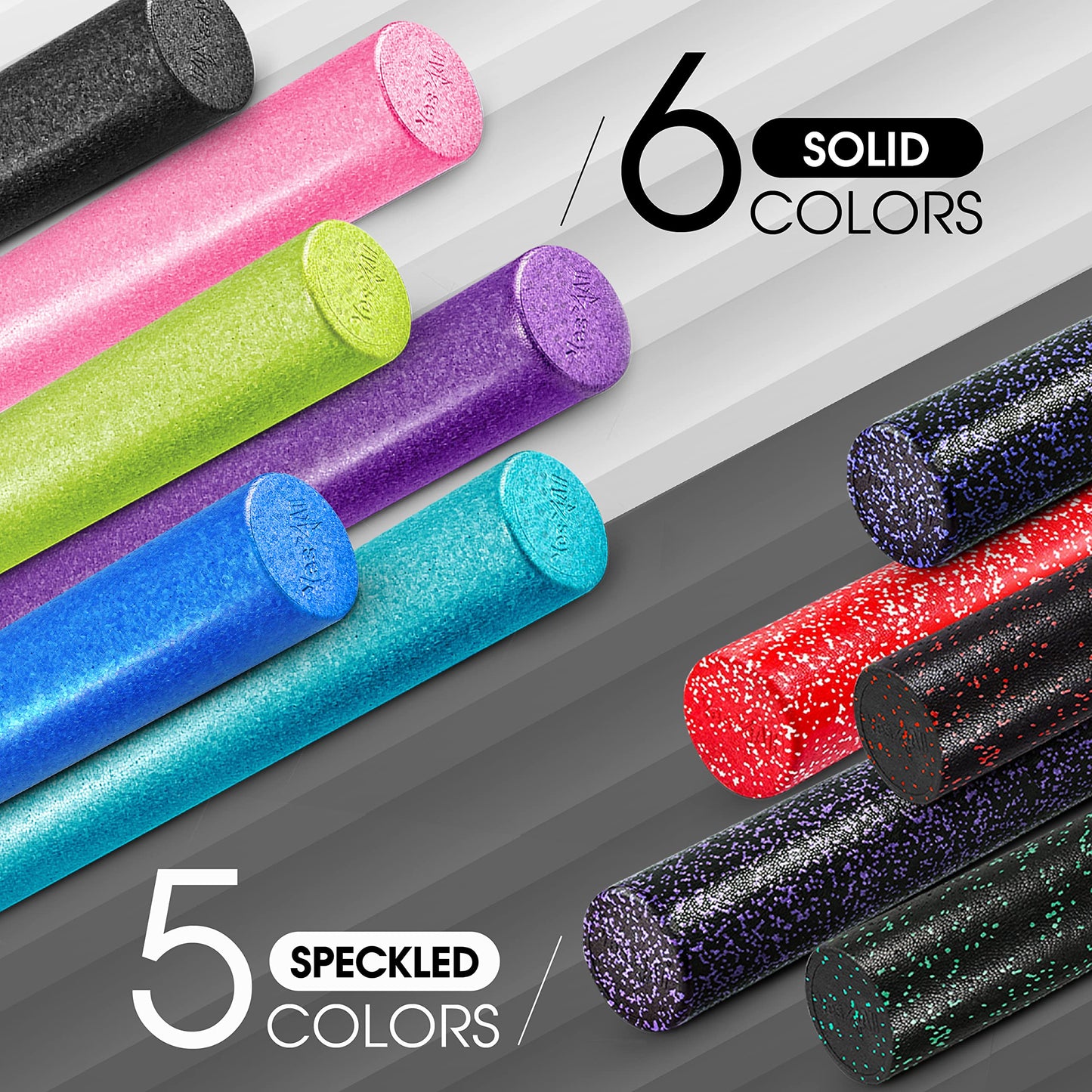 Yes4All High-Density EPP Round Back Roller Foam, Exercise Foam Roller for Yoga, & Pilates, Multiple Sizes and Colours, Blue - 18 inches