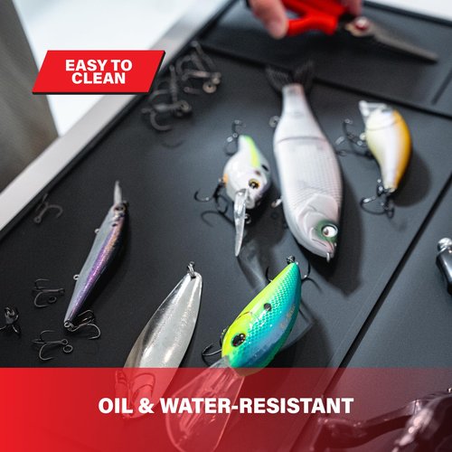 6th Sense Magnetic Rigging Mat – Non-Slip, Oil-Resistant Tackle & Reel Maintenance Mat with Magnetic Zones for Hooks & Parts