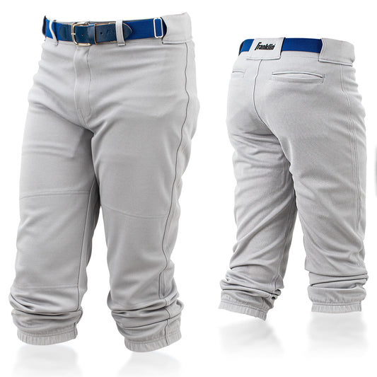 Franklin Sports Classic Fit Deluxe Youth Baseball Pants, Small, Gray