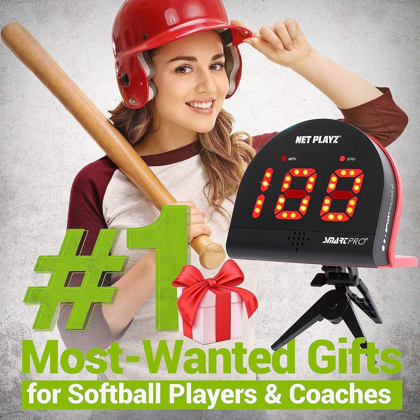 Softball Radars, Speed Sensors Training Equipment (Hands-Free Radar Guns, Pitching Speed Guns | Softball Gifts, High-Tech Gadget & Gear for Softball Players