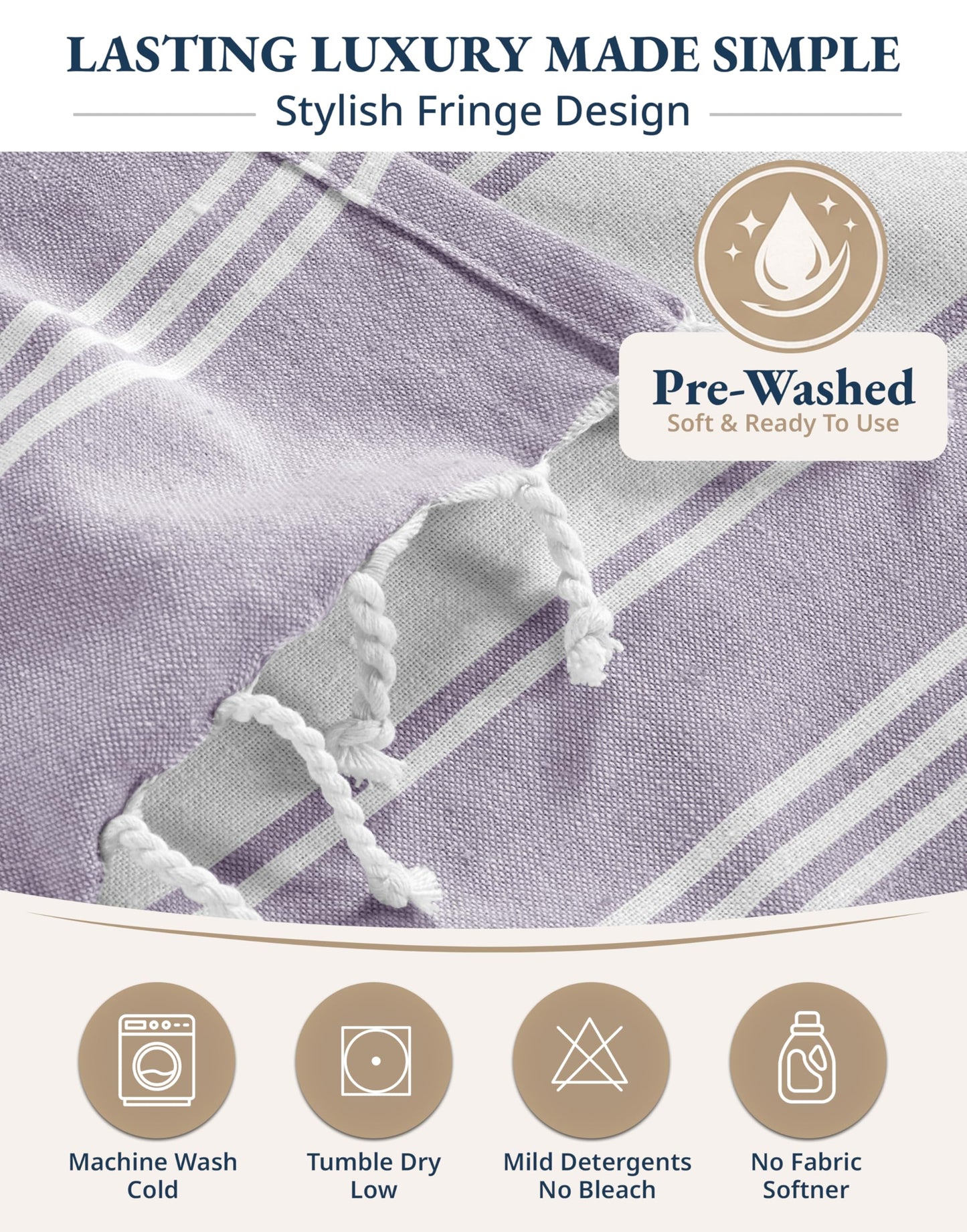 LANE LINEN Turkish Beach Towels Set of 12, Oversized Beach Towel, Lightweight Beach Essentials for Women, Large Pool Towel, Absorbent & Quick Dry, Sand Free Beach Towel, 39"x71" - Dazzling Dozen