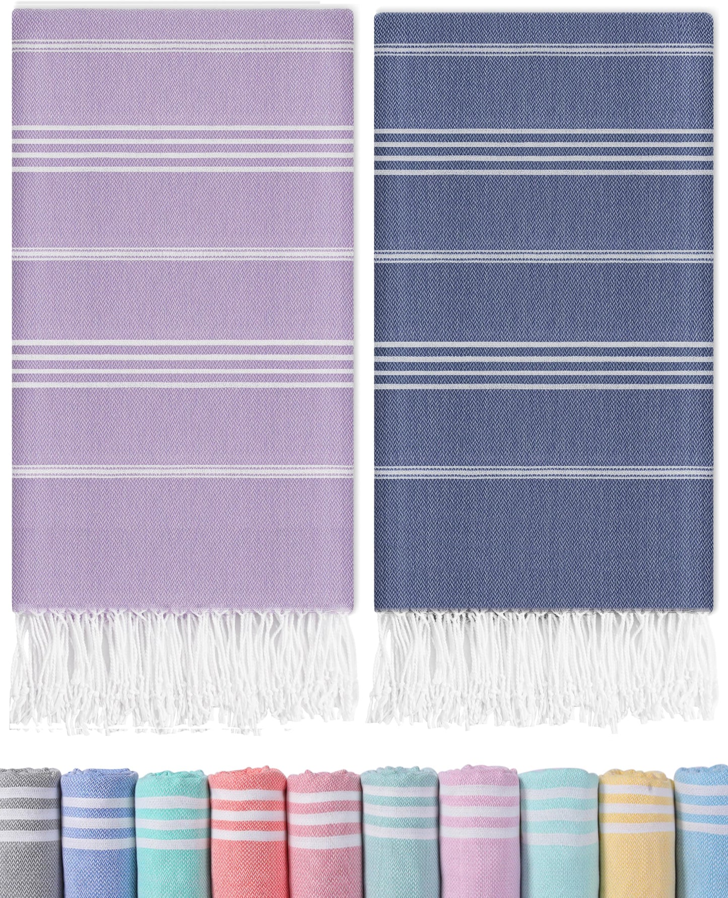 Antfuny 2 Packs Turkish Beach Towels Pool Towel Beach Mat Sauna Blanket Fast Drying Sand Proof Cute Aesthetic Travel Trip XXL Big Wet Cool Beaxh Towell Besch Tows Inside Bundle Couple Cat Each towela