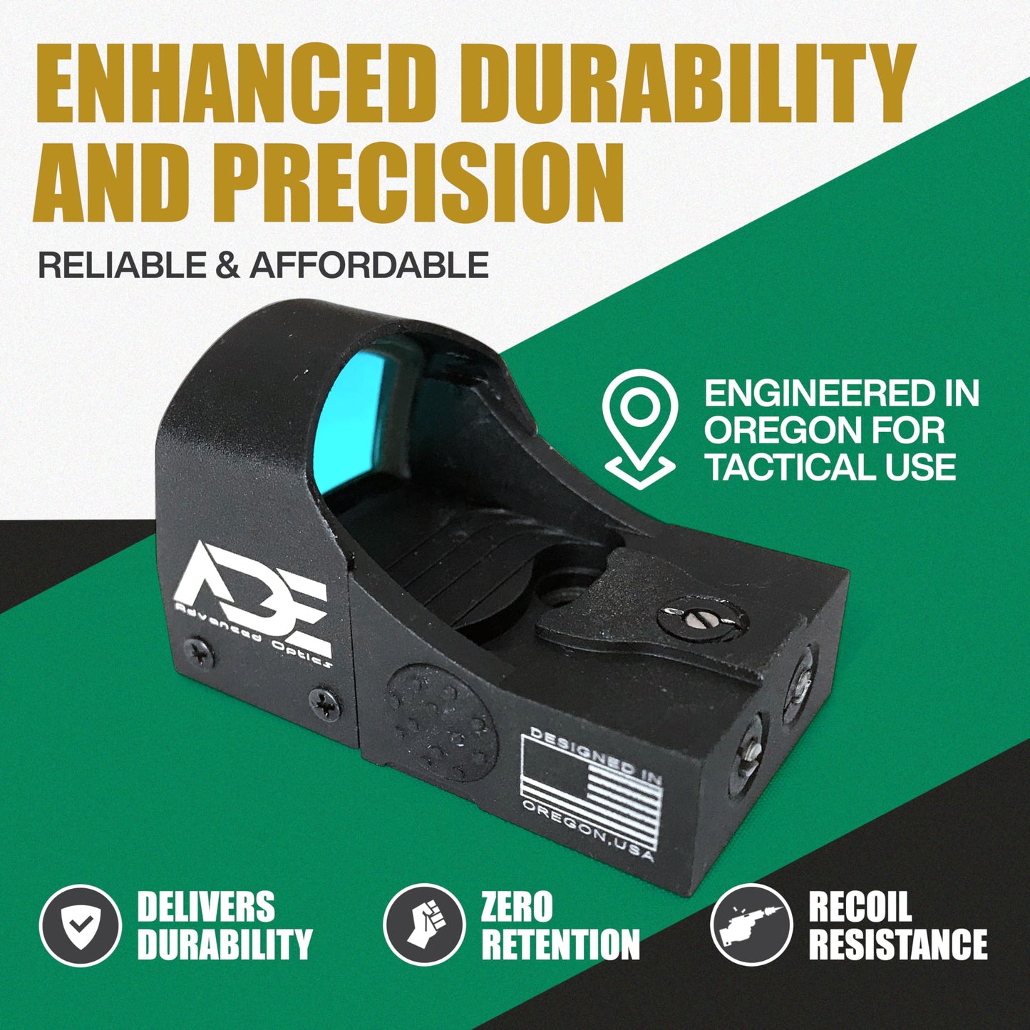 Ade Advanced Optics Crusader RD3-009 Red Dot Reflex Sight + Optic Mounting Plate for Taurus PT111 G2, Millennium G2, G2C, G3 with Original Rear Sight, PT140 G2, PT709, PT740, TX22 + Picatinny Plate