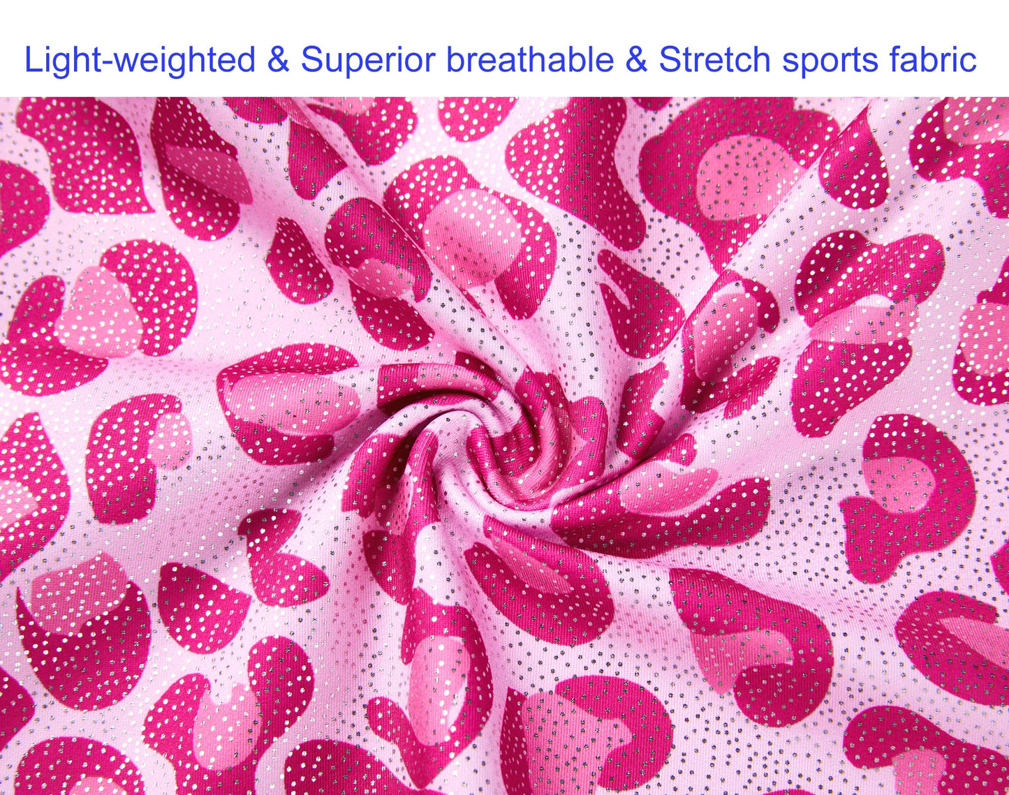 Domusgo Leotard for Girls Gymnastics Size 3t 4t Sleeveless Blingbling Pink Cheetah Biketards with Shorts