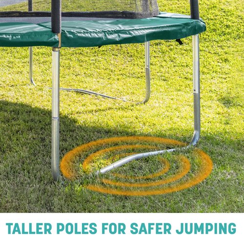 Skywalker Trampolines 15ft Round Trampoline with Enclosure – Green