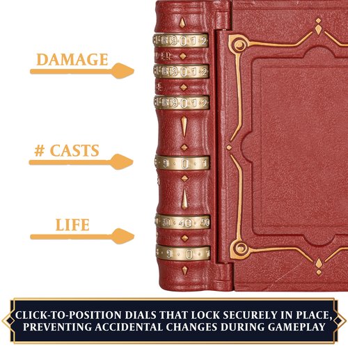 MTG Commander EDH Command Zone/Tray for Magic The Gathering -With Damage, Cast & Life Counters. Store your Commander Deck's Dice & Tokens inside (up to 30 Sleeved Cards)- MTG Accessories Gift. (Red)