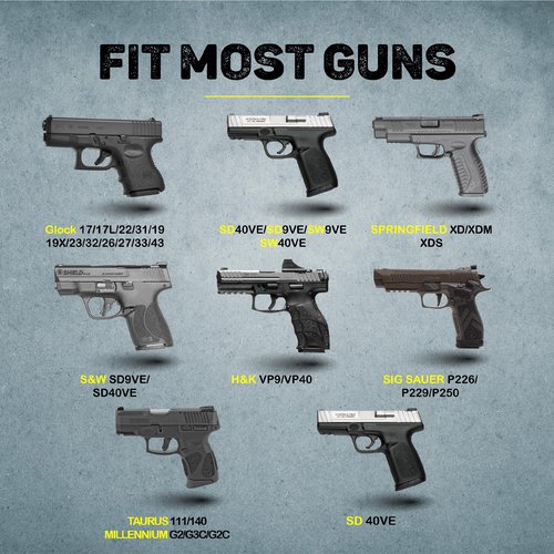 Gun Holsters for Men/Women, 380 Holster for Pistol Holster, Universal Airsoft Right/Left, IWB/OWB 9mm Holsters for Concealed Carry, Fits Glock, M&P Shield & Similar Handgun