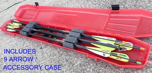 MTM BC44 Traveler Bow Case with internal arrow case included and wheels for easy carry, USA Made, Black