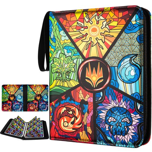 9 Pocket Card Binder for MTG/YGO/PTCG/Game Cards, Holds 900 Cards,Premium Card Collector Book for TCG Players,Toys Gifts for Kids(MTG-5)