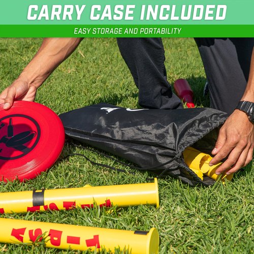 GoSports Tipsy Toss Game Set - Flying Disc Bottle Drop Yard Game
