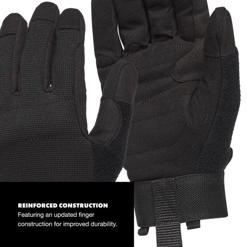 BLACK DIAMOND Men's Crag Full-Finger Rock Climbing Gloves for Belaying, Black, Large