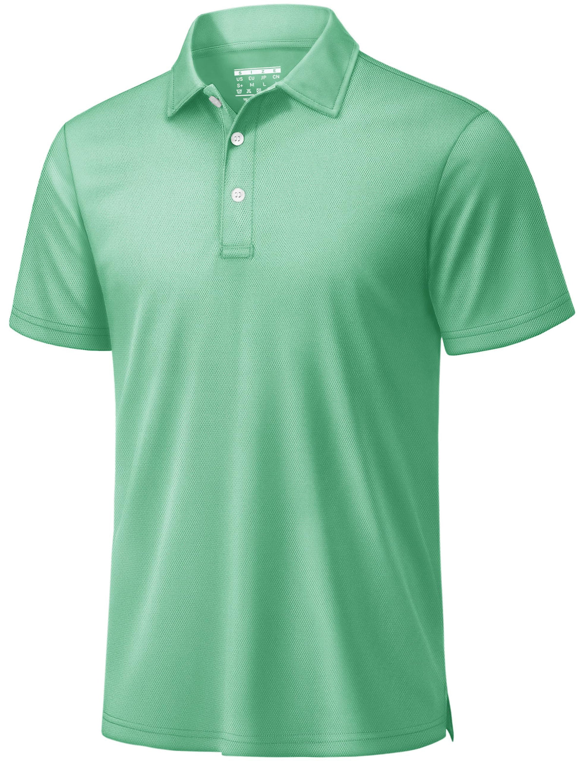 TACVASEN Mens Golf Shirt Dry Fit Mens Polo Shirts Short Sleeve Performance Golf Polos for Men with Collar Work Shirts Mint Green, S