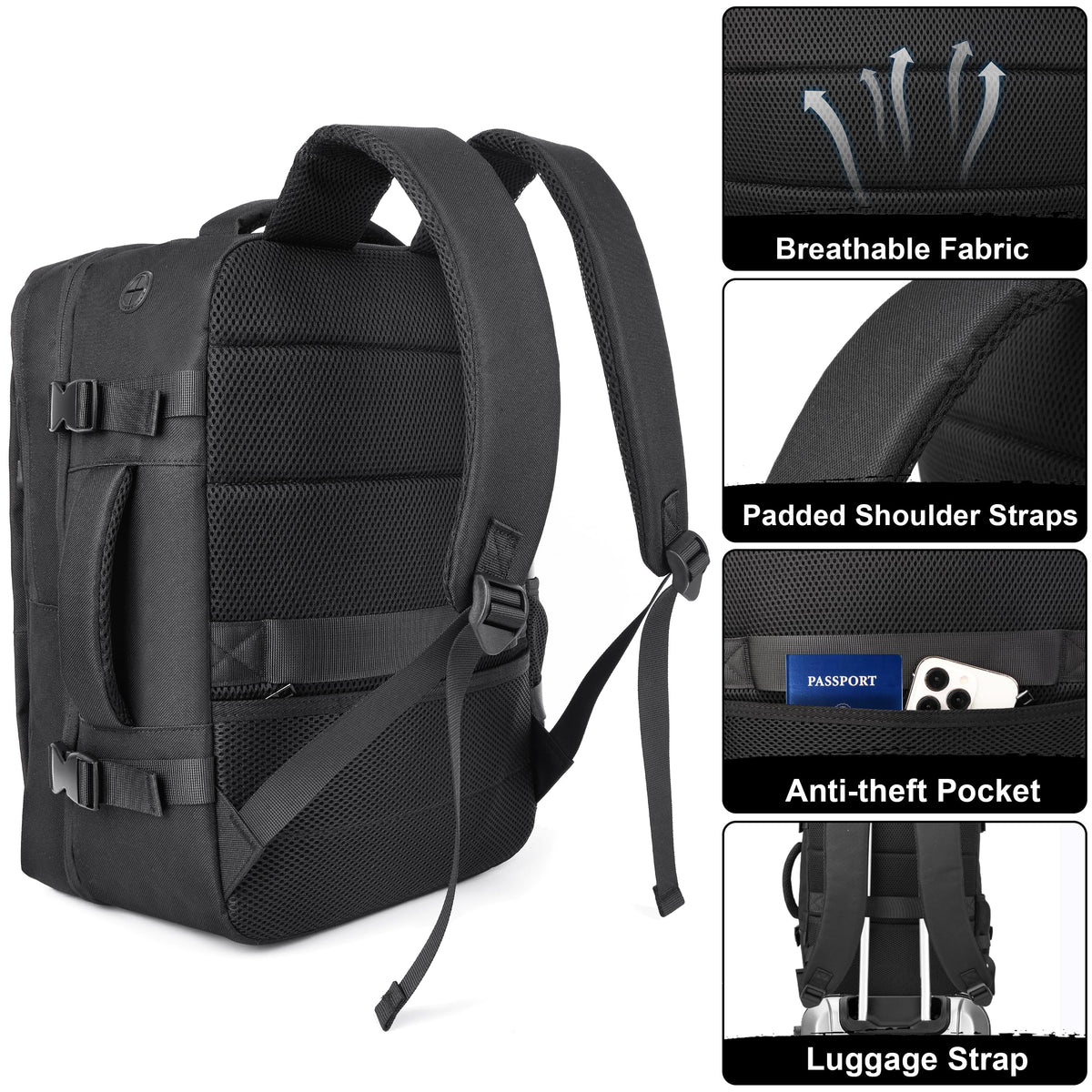DEYACE Travel Backpack for Men Women, TSA Approved Carry On Backpack 17x13x8 Personal Item Size Airplane Approved Weekender Bag, Water Resistant Lightweight Laptop Daypack for Flight