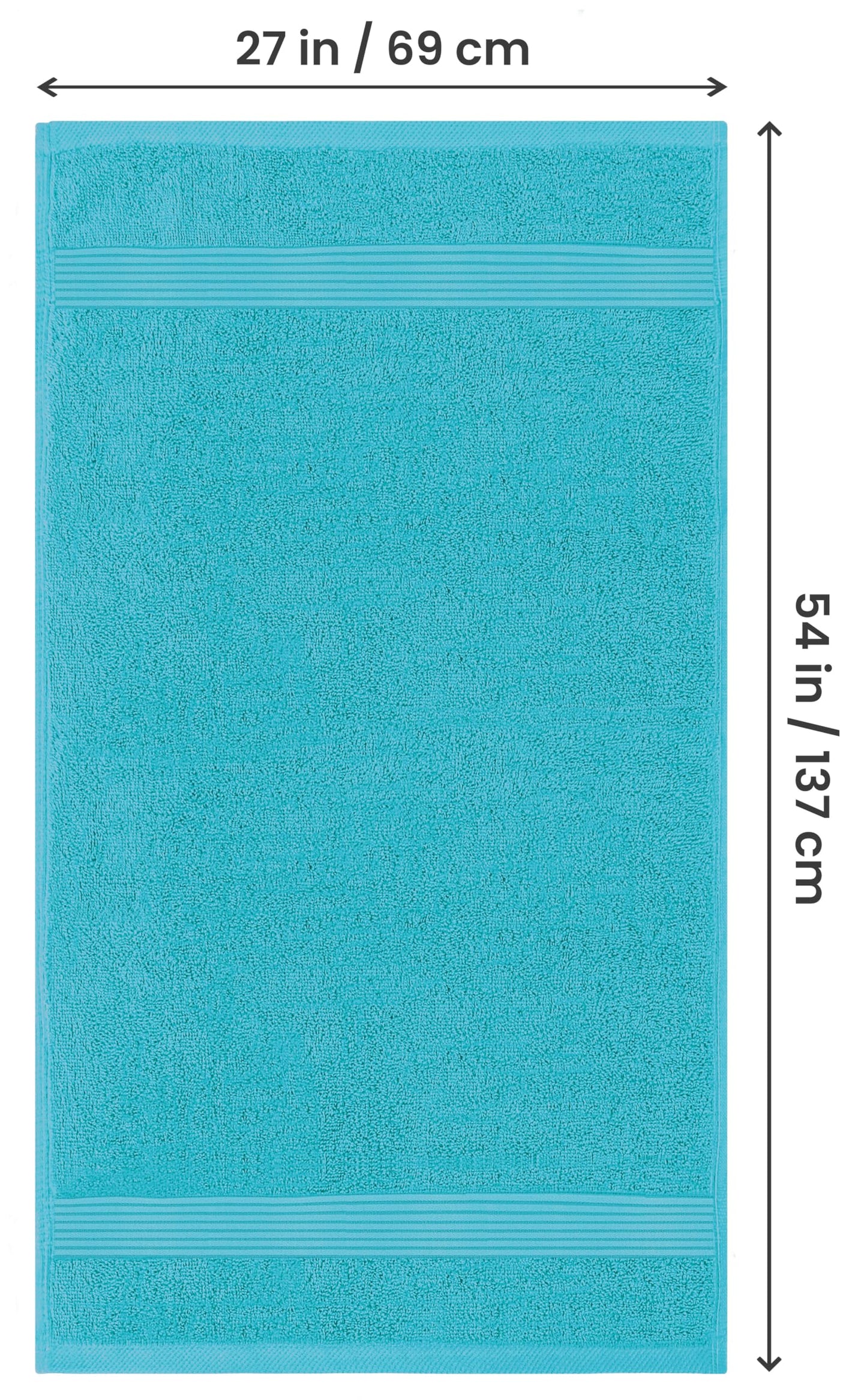 Utopia Towels Luxurious Bath Towels Set, 27x54 in, 4 Pack, Soft, Turquoise