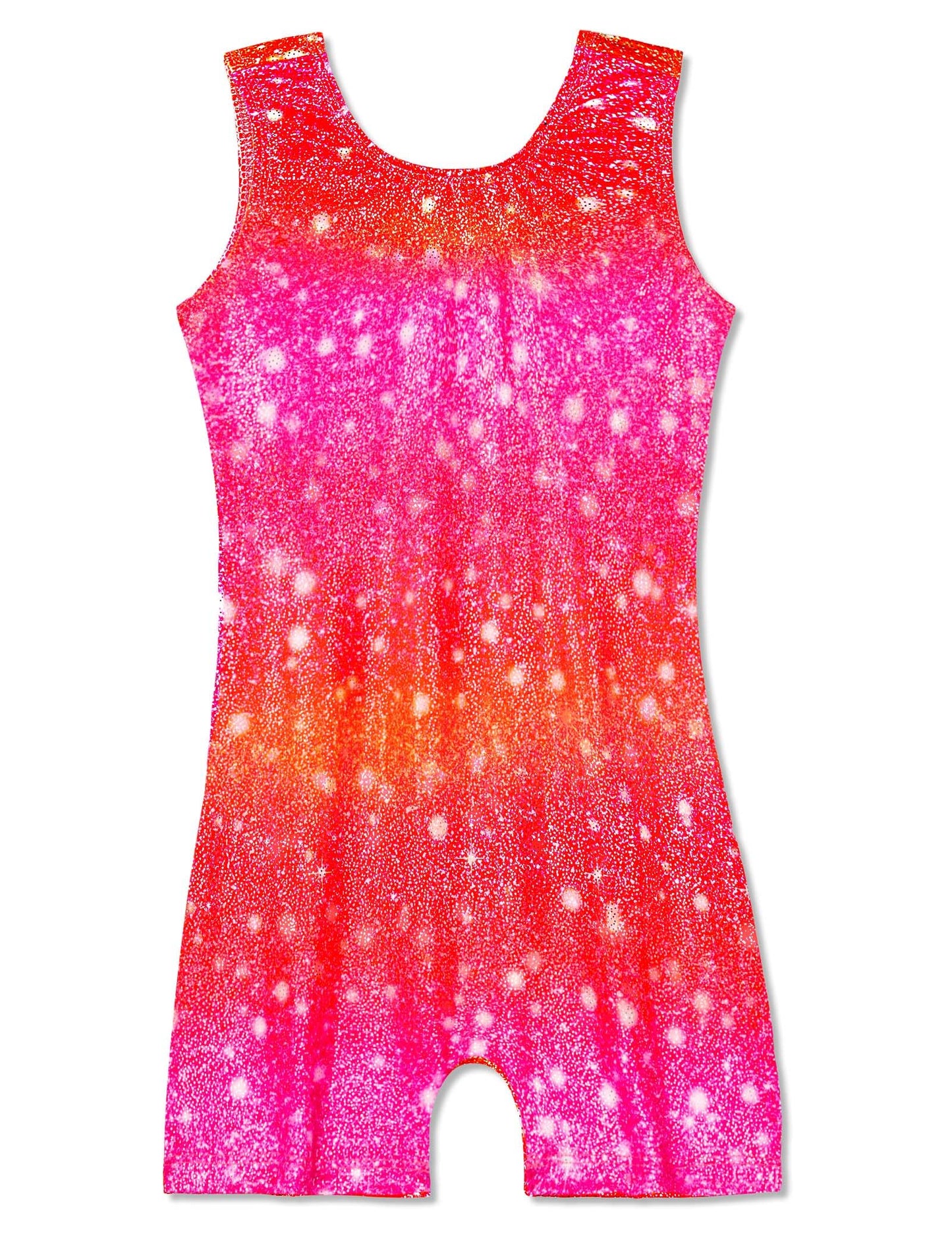 Domusgo Leotards for Girls Gymnastics Size 7-8 Years Old Sleeveless Red Rose Athletic Unitards Kids Workout Bodysuits