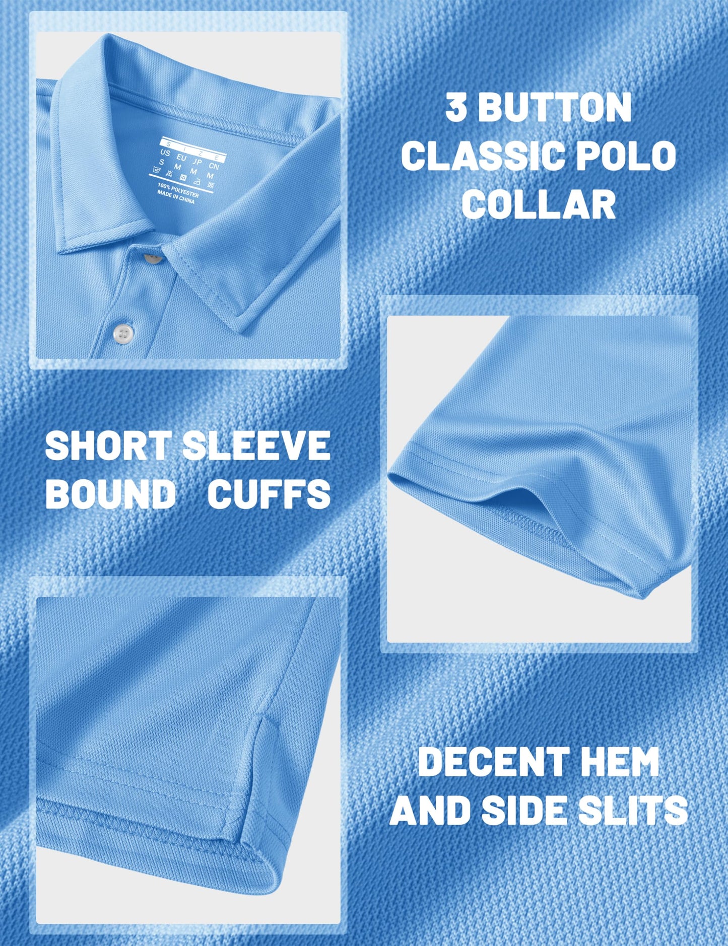 MAGCOMSEN Polo Shirts for Men Dry Fit Lightweight Active Golf Polos Short Sleeve Moisture Wicking Collared Shirt