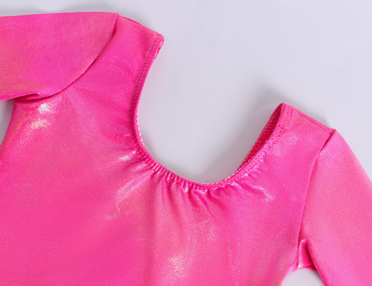 Nokecina Girls Gymnastics Leotards Size 6-7 Years Old Sparkly Rose Long Sleeve Gym Outfits for Kids Tumbling Class