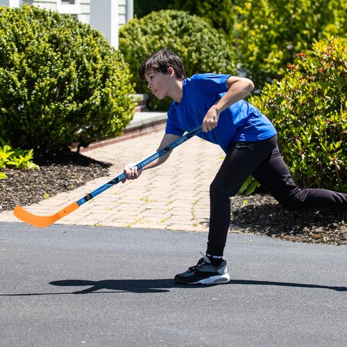 Franklin Sports NHL Kids Street Hockey Stick + Balls Set - Youth 40" Street Hockey Stick + (2) Outdoor Roller Hockey Balls - Kids Junior Hockey Starter Set