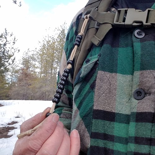 Coopers Bay Pace Count Beads/Army Ranger Beads/Distance Counter for Your Land Navigation Kit - Trail Hiking Beads Compass as Part of an Orienteering (OD Green)