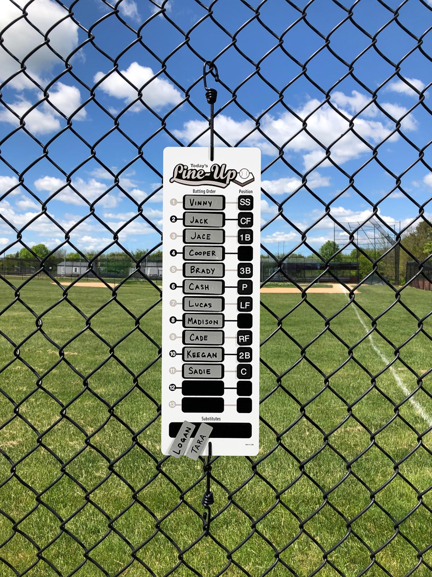 Jacer Ultimate Line Up Board for Baseball/Softball | Inning-by-Inning Design for Pitching Changes, Subs & Defensive Swaps | Great for Older Teams | Athlete-Tough Board Comes