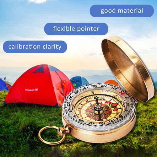 Bahfir Camping Survival Compass for Hiking, Kids, Camping Hunting, Outdoor Military Navigation Tool