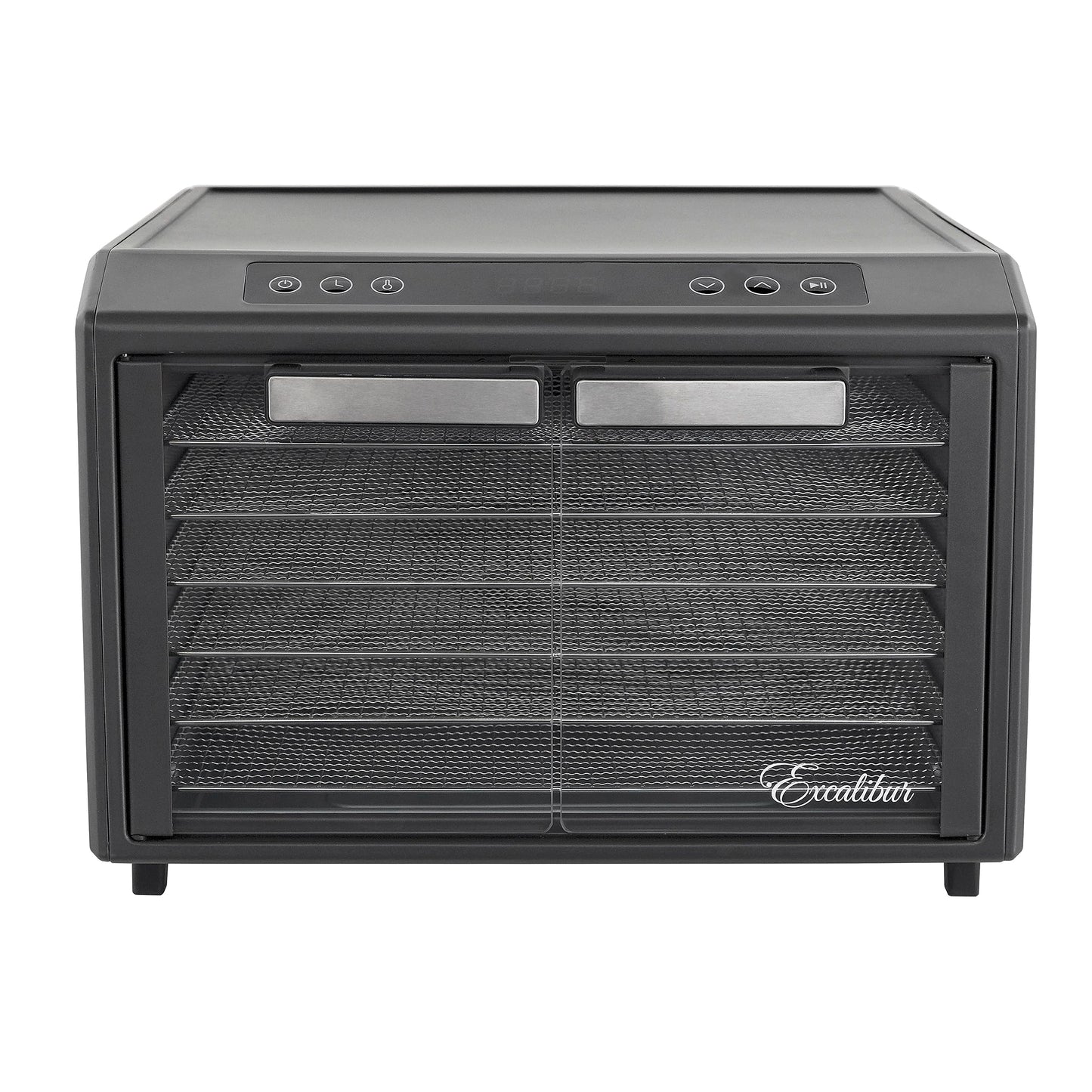 Excalibur Electric Food Dehydrator Select Series 6-Tray with Adjustable Temperature Control Includes Chrome Plated Drying Trays Stainless Steel Construction and Glass French Doors, 700-Watts, Black