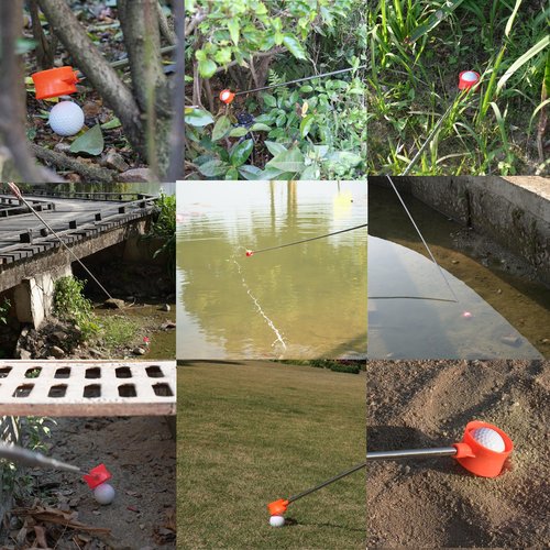 VIMPSEY 9Ft/12Ft/16.3Ft/20Ft Golf Ball Retriever for Water Telescopic, /High Durability Double Sided Golf Ball Picker Upper, Men's and Women's Golf Accessories Gifts. (9Ft)