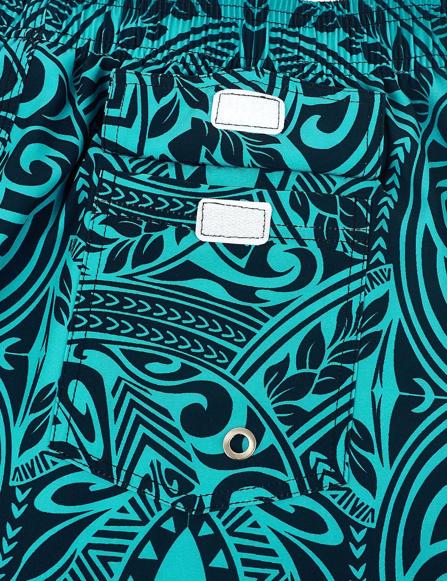 ELETOP Men's Swim Trunks Quick Dry Bathing Suit Swimming Board Shorts Mesh Lining Beach Swimwear Symbol Green XL