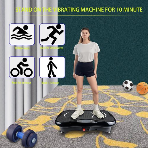Vibration Plate Exercise Machine, 150 Speed Settings, 450 Lbs Capacity, Full Body Workout Platform
