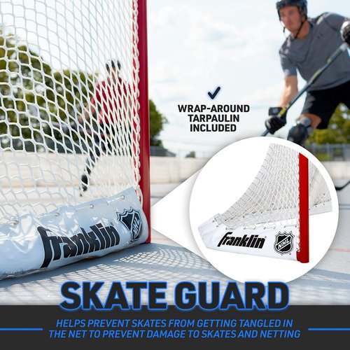 Franklin Sports NHL Ice + Street Hockey Goal - The Cage Official Size Premium Steel Hockey Net - Regulation Goal with 1.75" Steel Pipes - 72 x 48 Inch