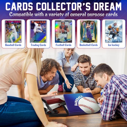 ZAIONE 9-Pocket Baseball Card Binder: Large 900 Pockets Collectible Trading Cards Album for Baseball Fans - Zippered PU Sports Card Holder Binder for 2025 Design Gift