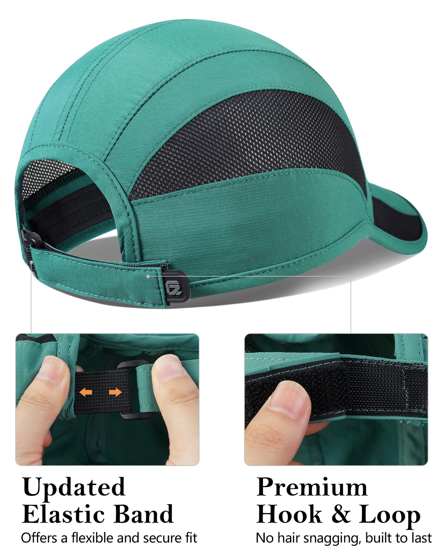 GADIEMKENSD Cooling Running Hat Quick Dry Summer Baseball Cap UPF50+ Sports Sun Caps Breathable Mesh Trucker Dad Hats Unstructured for Golf Tennis Hiking Gym Travel Camping Turquois M/L 7-7 1/2