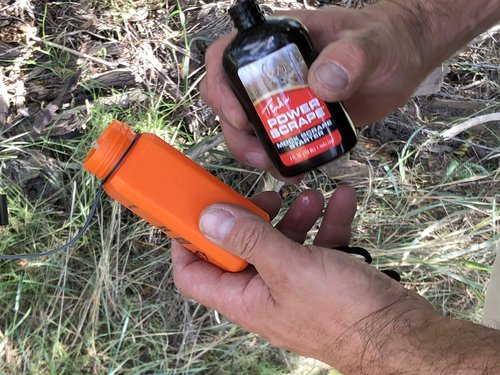 Tink's Power Scrape Starter|4 Oz Bottle|Hunting Accessories,Mock Scrape Starter for Natural or Mock Scrapes|Invader Synthetic Buck Scent Lure,Deer Scents + Attractants for Breeding Season,Brown
