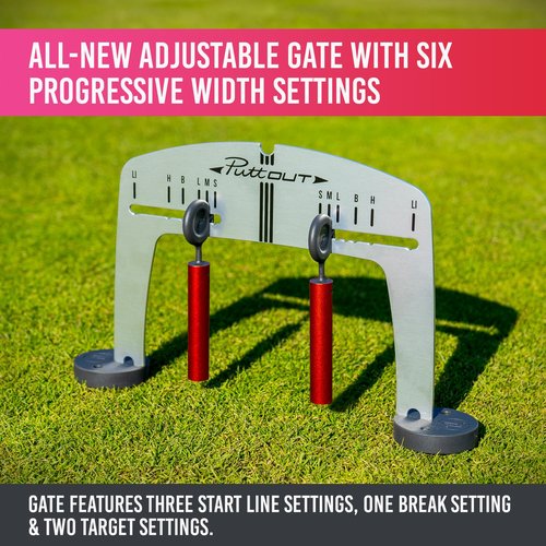 PuttOUT Magnetic Putting Mirror with Adjustable Gate