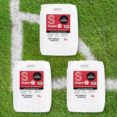 FORZA Line Marking Paint Concentrate [2.2 Gallons] | High-Performance Sports Field Paint | Perfect for Spray & Wheel Machines – White, Blue, Green, Orange, Yellow (White, Pack of 3)