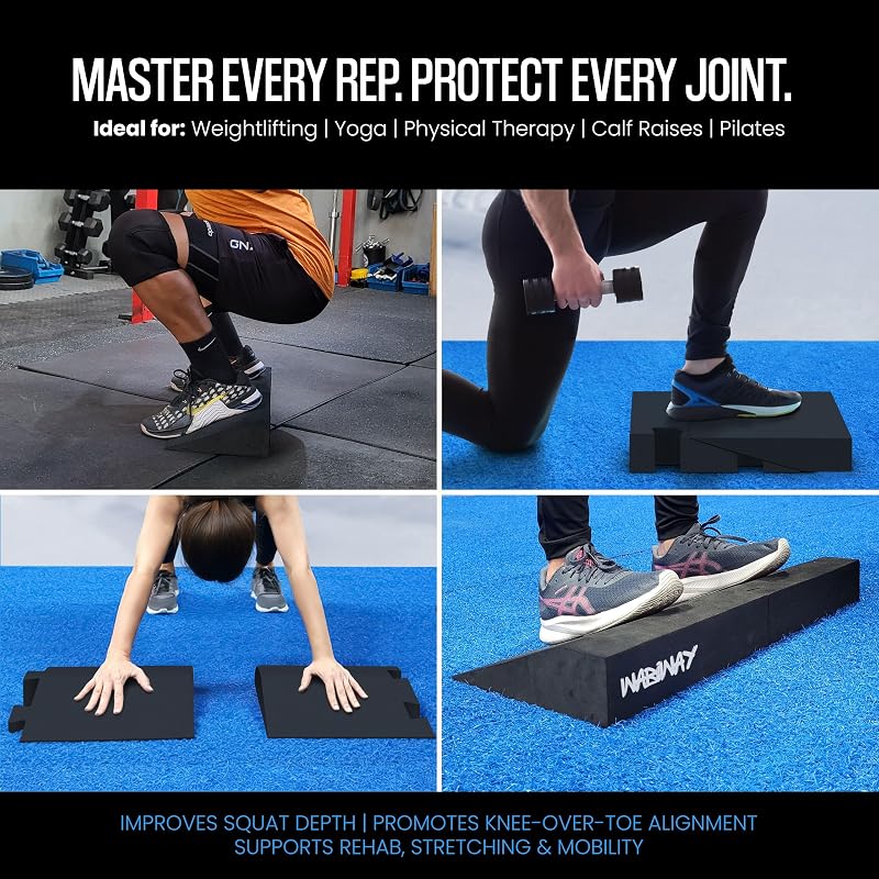 Squat Wedge Block – 2-in-1 Slant Board for Squats & Calf Raises, Lightweight EVA