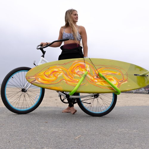 Surfboard Bike Rack | Adjustable Surfboard Bicycle Carrier Surfing Holder | Easily Attaches to Bike Seat by COR Surf