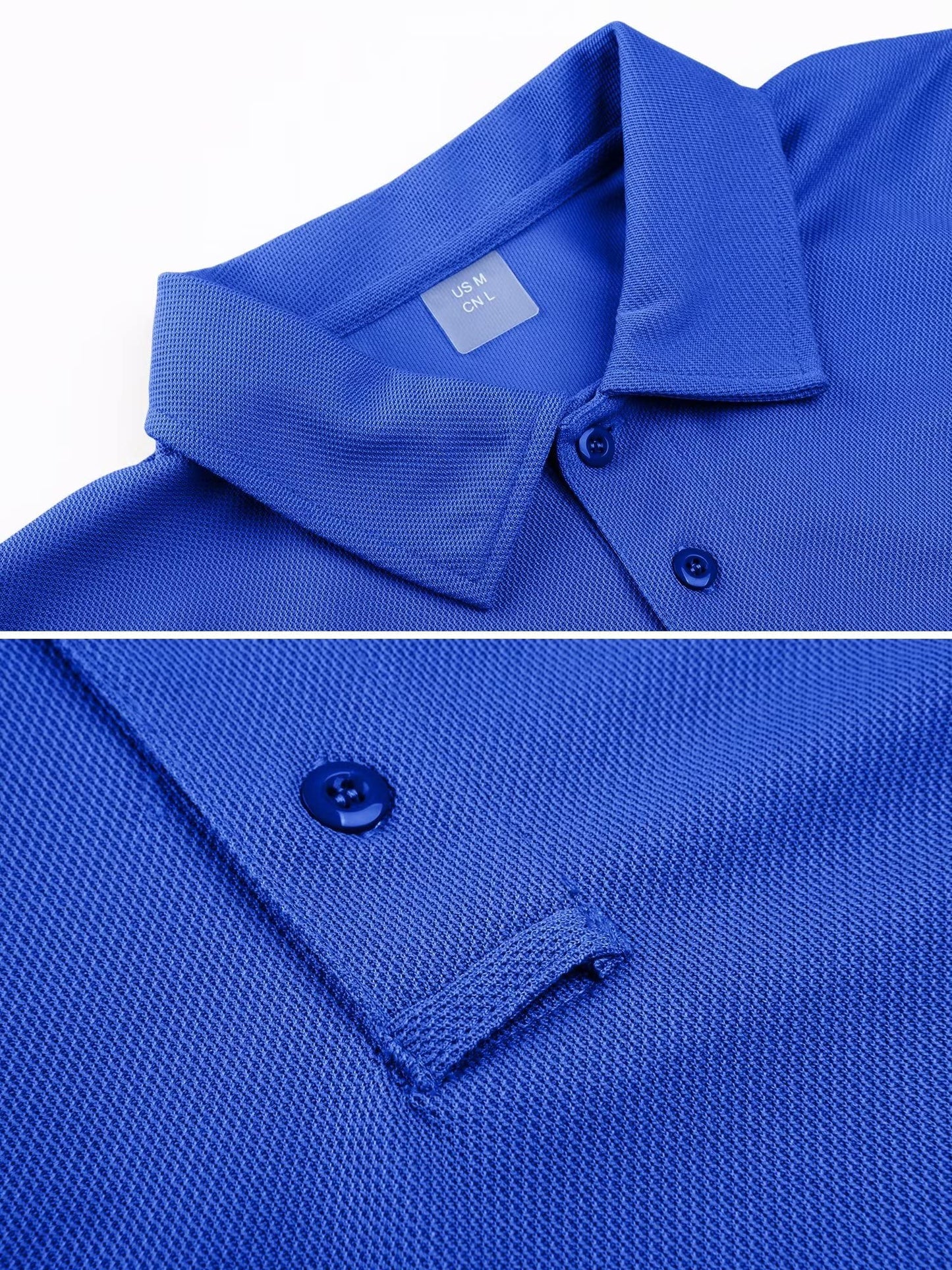 MAGCOMSEN Work Polo Shirts for Men Golf T-Shirts Quick Dry Shirts Summer Shirts Golf Polo Shirts for Men Blue XL