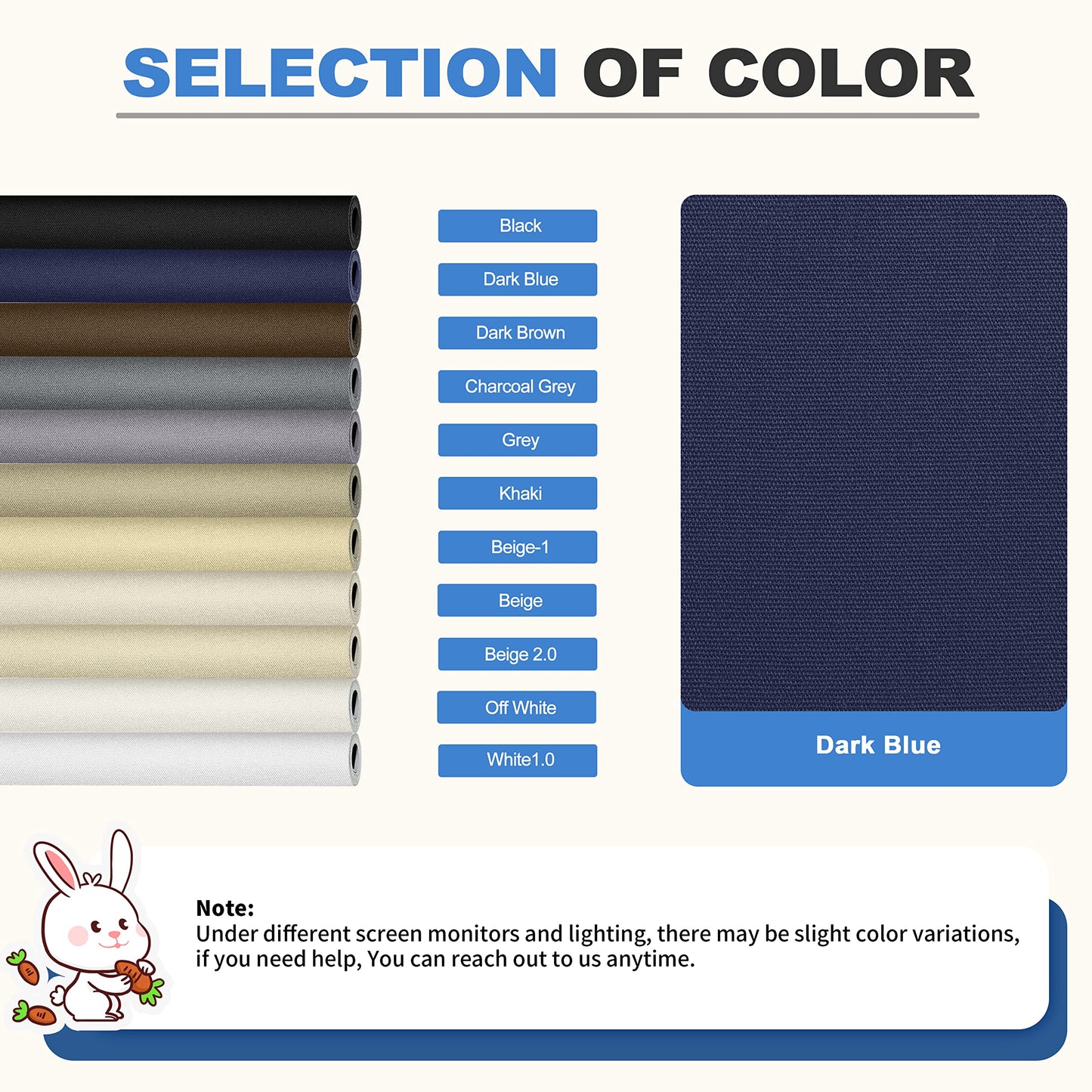 KING MOUNTAIN Canvas Repair Patch 16×60 Inch Self-Adhesive Waterproof Fabric Patch for Sofas, Tents, Furniture,Tote Bags, Car Seats (Dark Blue)