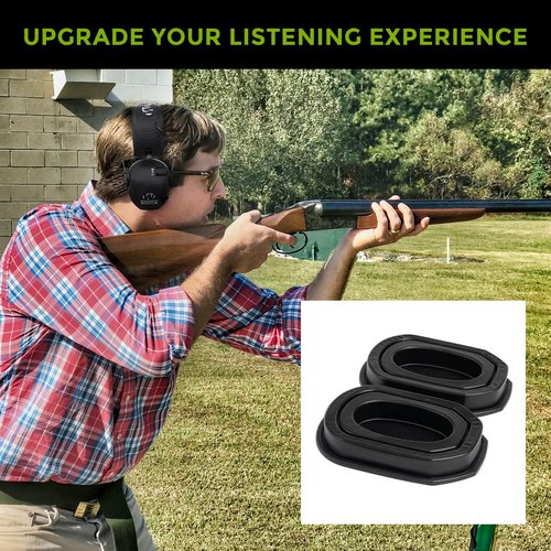 PROTEAR Cooling Gel Ear Pads for Walker’s Razor Earmuffs, Soft Memory Foam & TPU Leather Replacement Cushions (1 Pair) - Noise Reducing Shooting Ear Protection