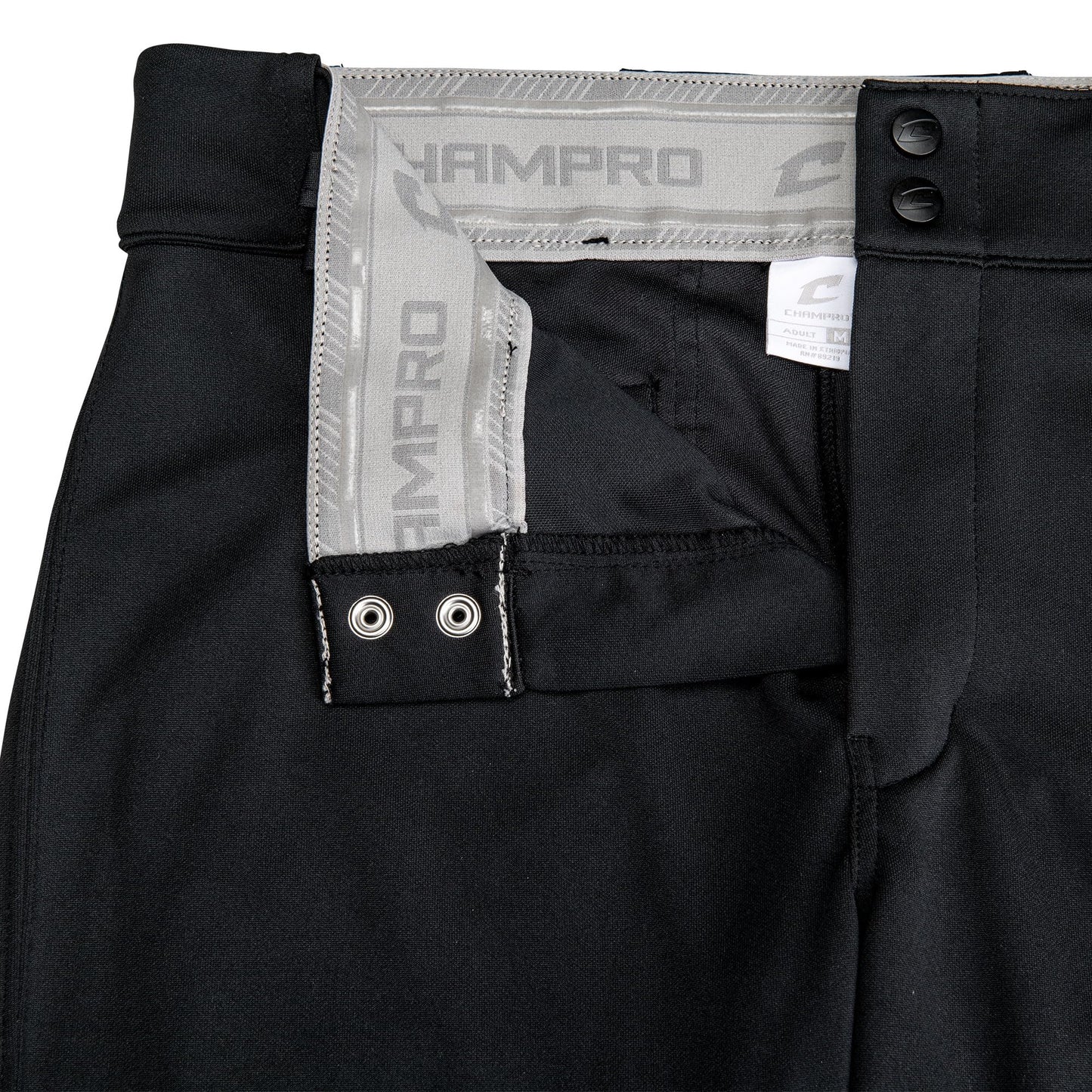 Champro Triple Crown 2.0 Tapered Bottom Baseball Pants, Youth X-Large, Black