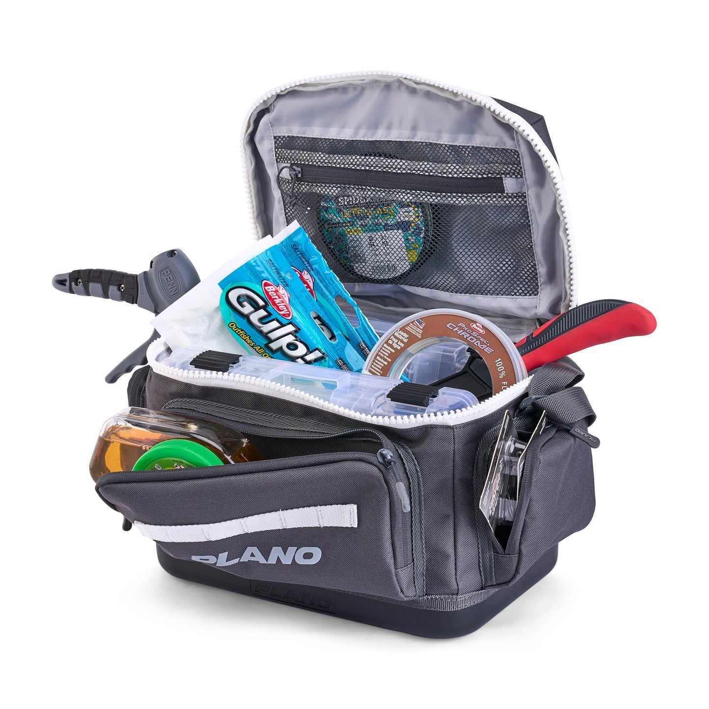 Plano Weekend 3600 Tackle Bag, Cutting-Edge Fishing Tackle Bag, Molded Waterproof Base, Spacious Storage, Die Cut Tool Sleeves, Daisy Chain Attachment Points