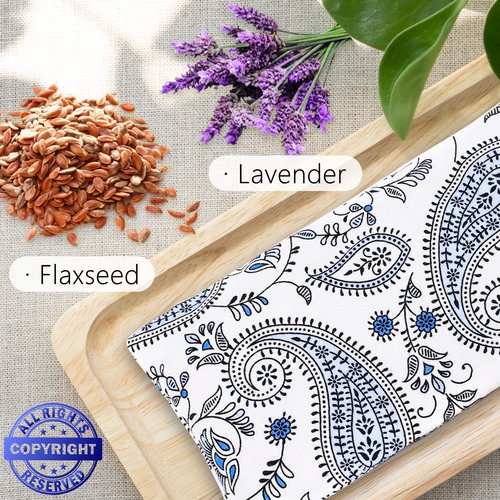 Lavender Eye Pillow for Relaxation, Yoga, Sleep – Weighted Eye Mask for Headache, Sinus, Aromatherapy Moist Heat Compress, Meditation Accessory, Relaxation Gift for Women