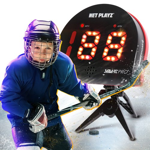 Hockey Radar Gifts Training Aids - Speed Sensor, Hands-Free Radar Guns | Ice, Field, Street & Roller Hockey, High-Tech Gadget & Gear, Black