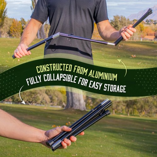 Golf Bag Stand Attachment Foldable Legs Only | Portable Attachable Stand | Legs Only | Golf Gifts for Mens Golfer Accessories | Preventing Cart Bag Falls & Club Damage (Black)