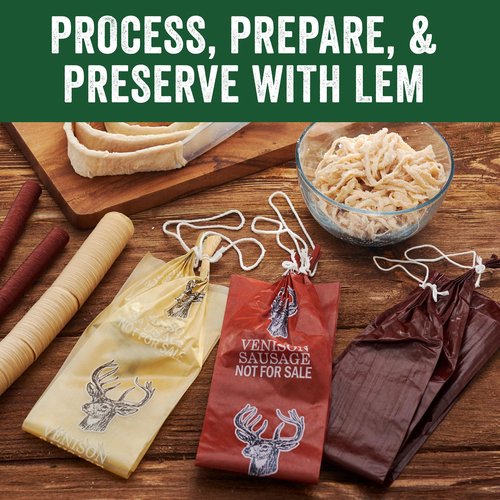 LEM Products Natural Hog Casings, 32-35mm, Edible Sausage Casings, Stuffs Approximately 30 Pounds, Great for Sausage Links, Franks, Metts, and More, 6.1 Ounce Package