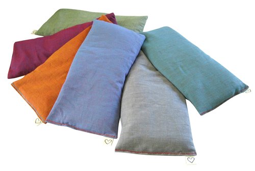 Peacegoods Scented Lavender Eye Pillows Pack of (6) - 4 x 8.5 - Soft & Soothing Cotton - Weighted Naturally Calming Colors - Yoga Massage Sleep Bulk - Teal Green Purple Terracotta Gray Lilac
